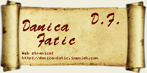 Danica Fatić vizit kartica